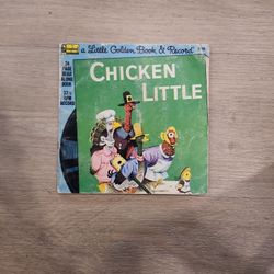 vintage 1960s-1970s Disneyland  Chicken Little Vinyl read Along Book.