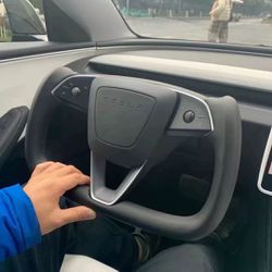 Tesla New Model 3 Black Heating Yoke Steering Wheel (Model3)