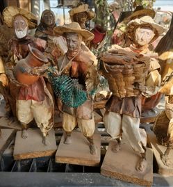 Paper mache old people village
