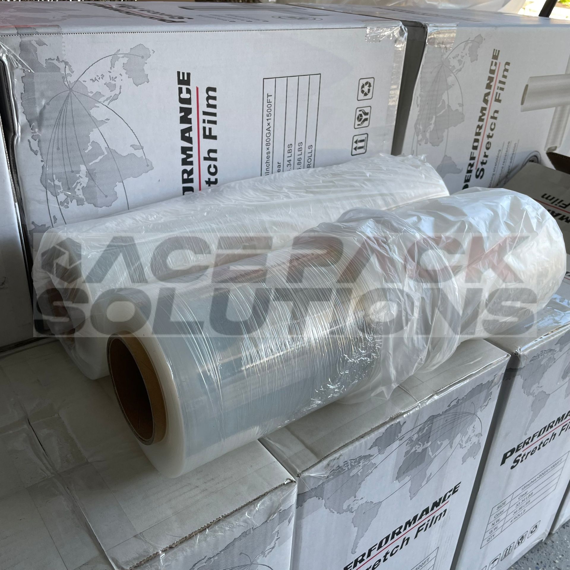 2 Rolls 18โx1500ft 80 Gauge Stretch Film Heavy Duty Hand Shrink Wrap Pallet Wrap