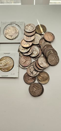 $14 In 90% Silver Face Melt Coins $10 In Quarters