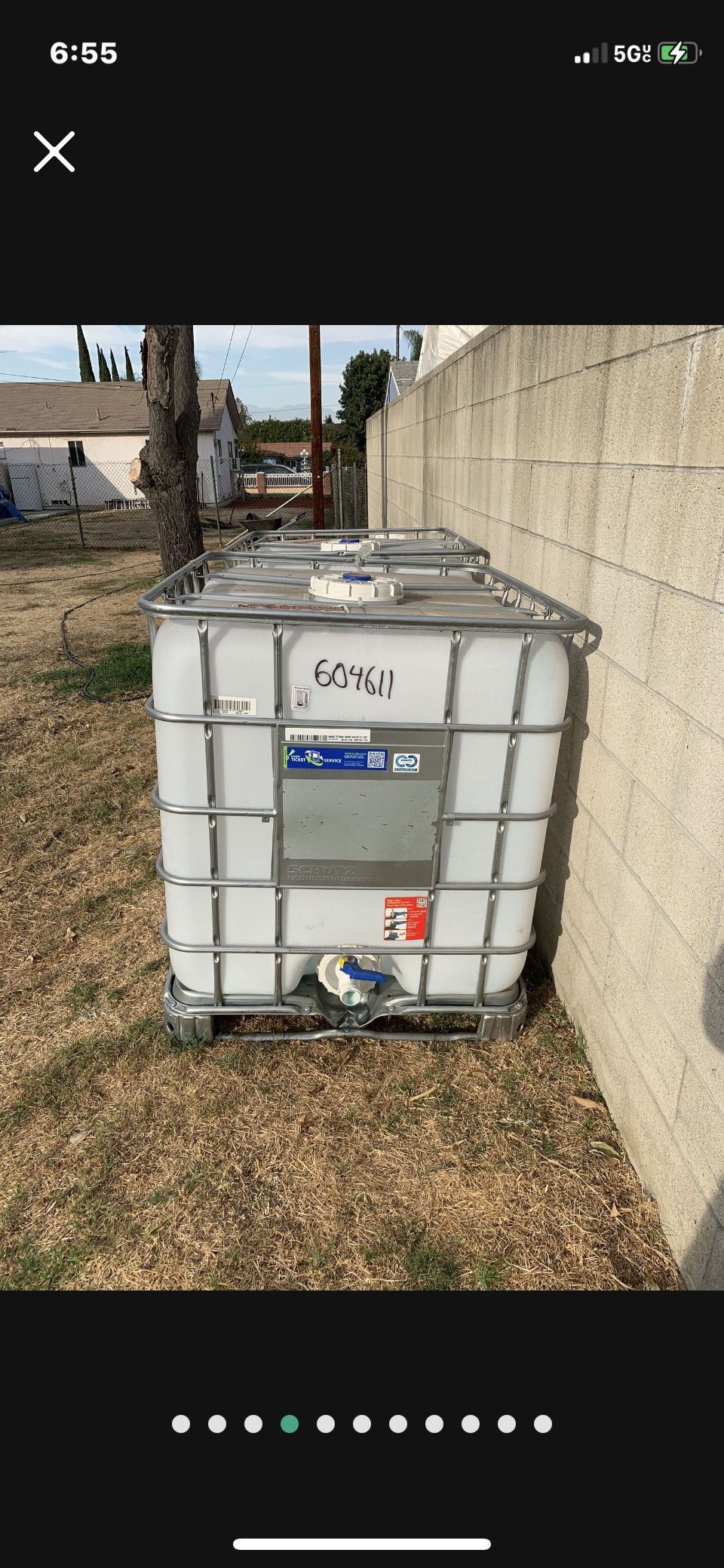 275 Gallons For Water