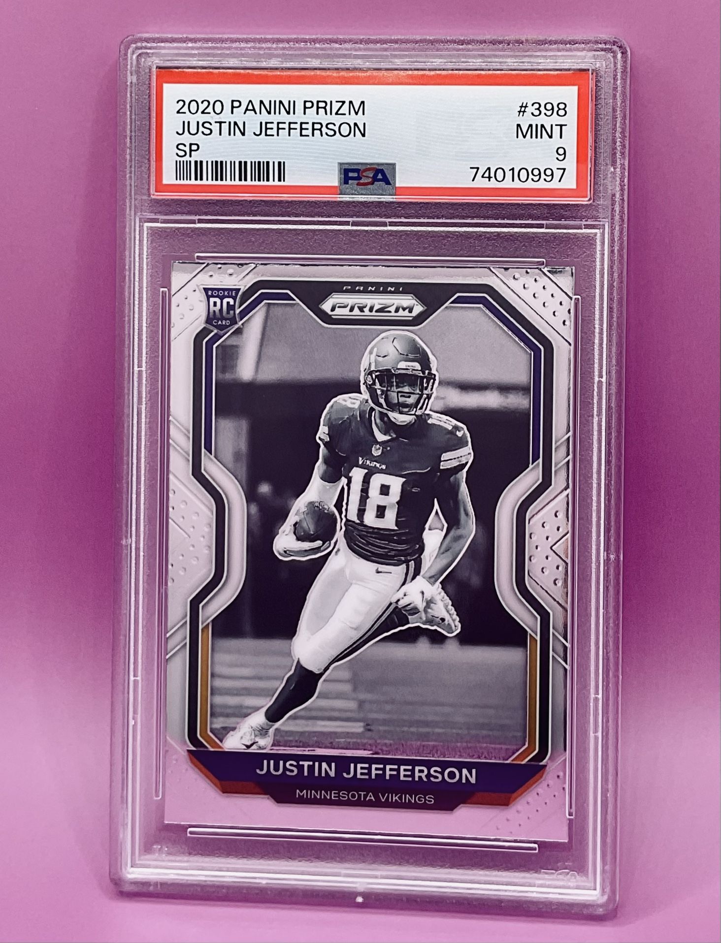2020 Panini Prizm Justin Jefferson Short Print (SP) Rookie β PSA 9 (Mint) π₯