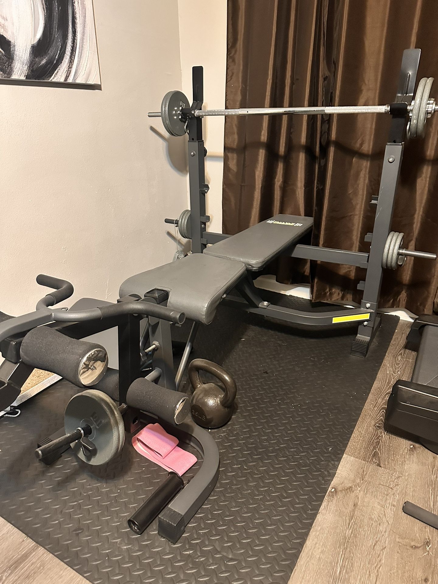 Weight Bench - 100lbs Of Weights, Brand New Bench, Legs 