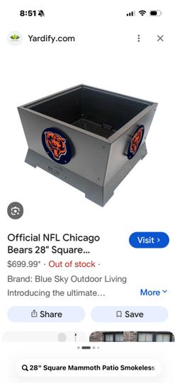 Fire pit smokeless Chicago bears