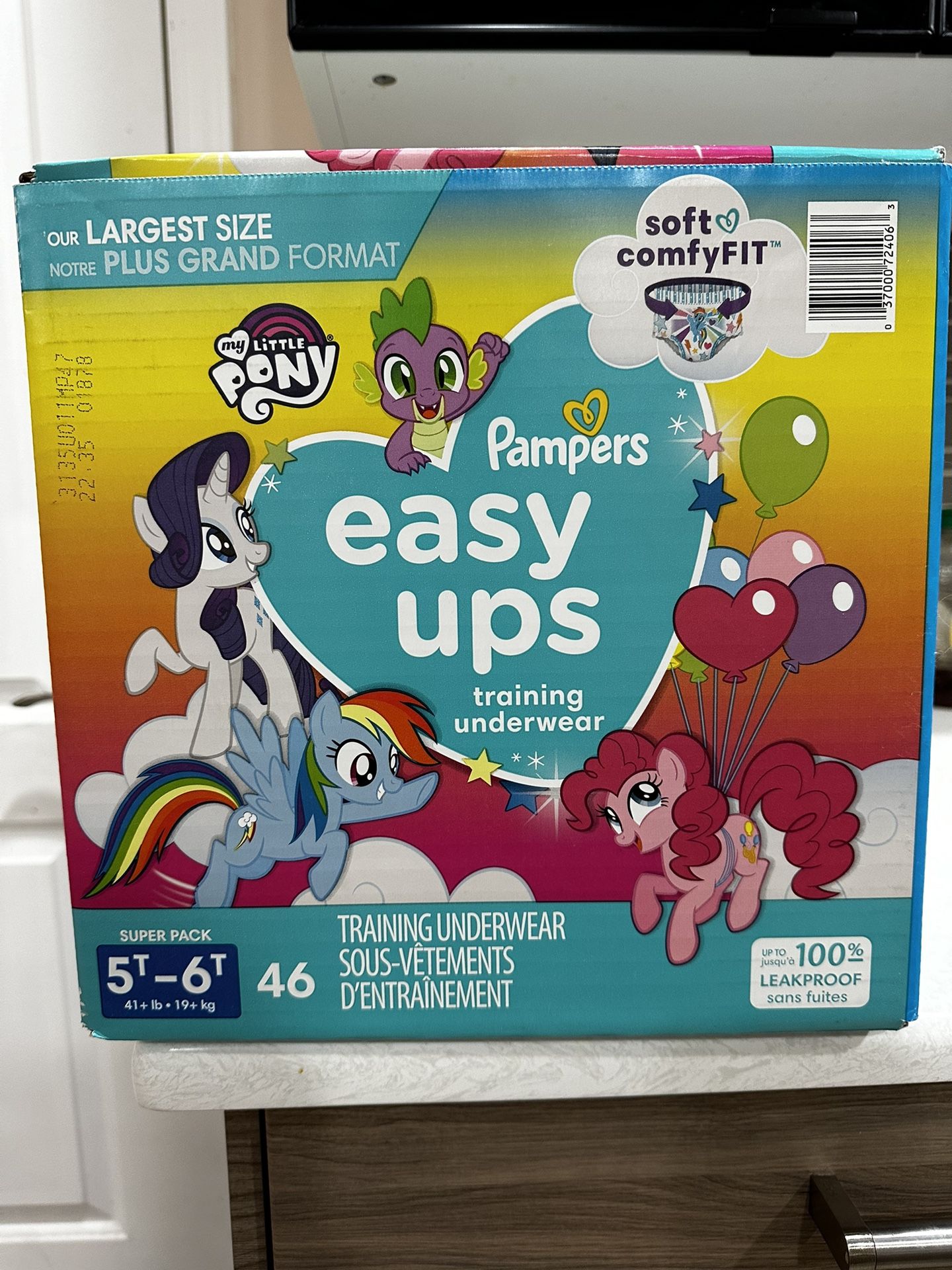 Pampers Easy Ups Training Pants 5T-6T, 46 Count