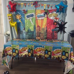 Superhero bday decor