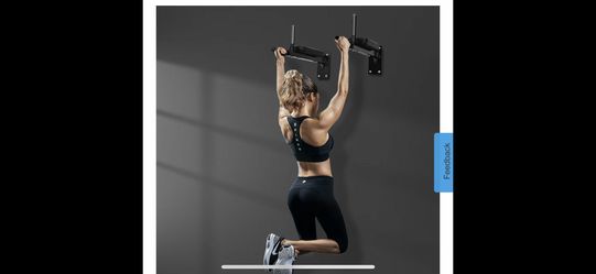 Costway New 2 PCS Pull up Bar Chin up Station Wall Mounted Home Gym Exercise Workout
