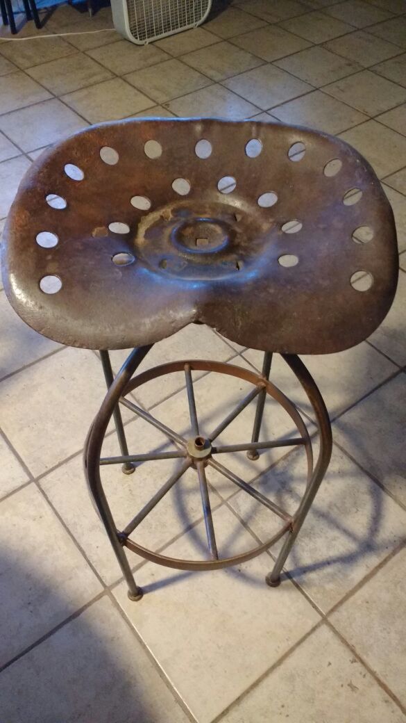 Tractor seat bar stool