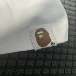 White Designer Bape Tee Shirt 