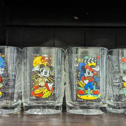 Set Of 4 Commemorative Year 2000 Disney Glassware