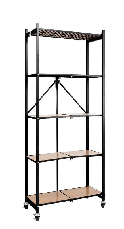 2- ORIGAMI FIVE TIER PANTRY RACK 1-Pink 1- BROWN