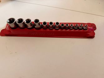 Snap-on 13 piece combination Torx shallow Socket Set with Rail E4-E24