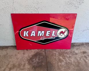 Kamel Cigarettes metal sign