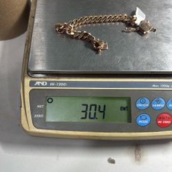 10K  Gold Cuban Bracelet 