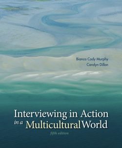 Interviewing In Action In A Multicultural World