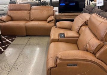 Leather sofa sets —>wireless charger , no credit needed , same day 🚚