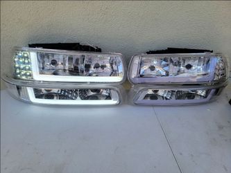 Chevrolet Silverado 99-06 Tahoe Suburban LED DRL Headlights Luces Micas Calaveras Faros Faroles Focos Headlamps Chevy