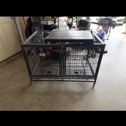 Dog Cage W wheels