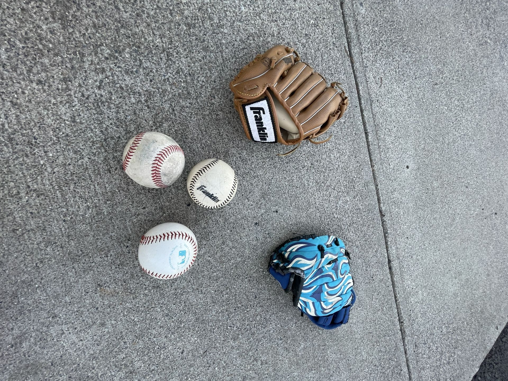 Base Ball With Gloves