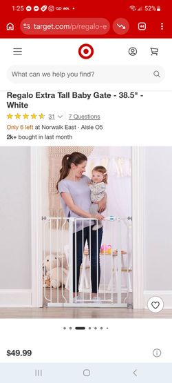 Regalo Extra Tall Baby Gate - 38.5" 1 for $40 or 2 for $70