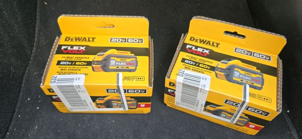 60v DeWalt Batterys 9ah NEW In Box