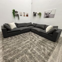 Gray Sectional Cloud Couch - Free Delivery 