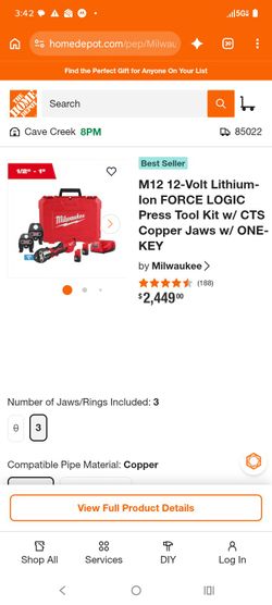 M-12 Milwaukee copper pro press