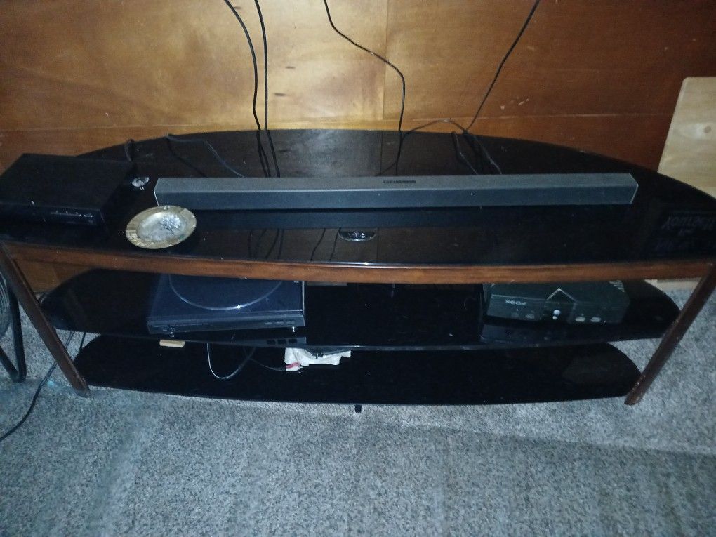 Smoked Glass 2 Tier TV Stand