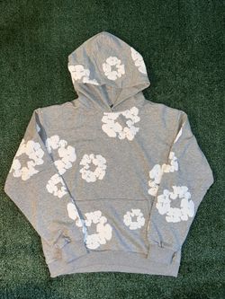 Gray Denim, Tears, Hoodie Size Medium Brand New