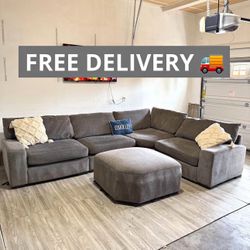Large Gray Sectional, Modular Free Delivery 