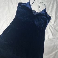 Blue Velvet Dress