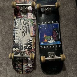 2 skateboards 