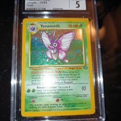 Vintage Venomoth Holo Grated Pokemon Card