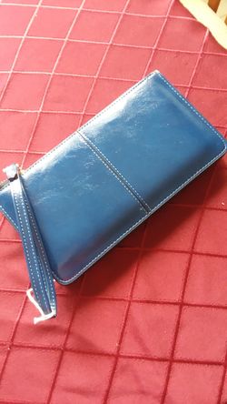 Blue PU LEATHER WALLET/PURSE