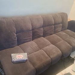 Grey Tufted futon Sofa Bed, 72' Long
