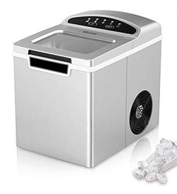 Portable Ice Machine with Crushed Ice, 26.5lbs/Day,Self-Cleaning,One-Click Operation