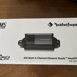 NIB Rockford Fosgate 800 Watt 4 Channel Auto/High Performance/Marine Amplifier