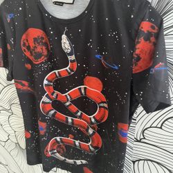 GUCCI men’s Space Snake Print Shirt 