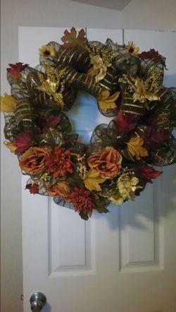 Custom Handmade Door Wreath Perfect For Thanksgiving Holidays!