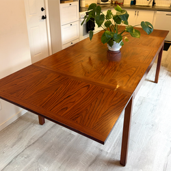 Danish mid century modern rosewood extending dining table by Vejle Stole & Møbelfabrik