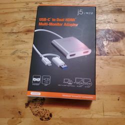 BRAND NEW J5 CREATE USB-C TO DUAL HDMI, MULTI MONITOR ADAPTER. 