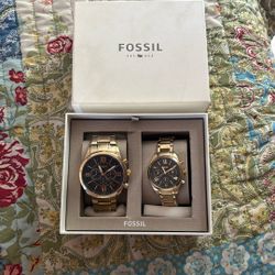 His&Hers Fossil Watches 