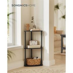 New Toolless Assembly, Corner Shelf Stand, 3-Tier Corner Standing Shelf