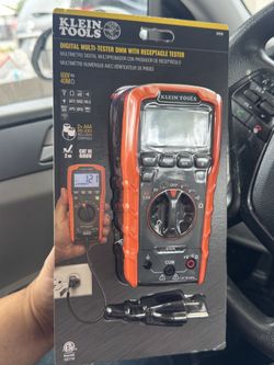 Digital multi-tester dmv with receptacle tester