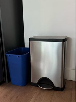 Simplehuman 30L stainless steel trash can