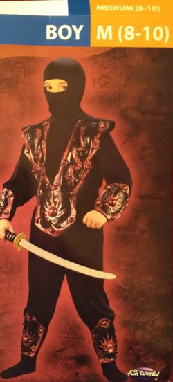 Ninja Fighter Halloween Costume size boy M (8-10)