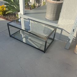 Glass coffee table