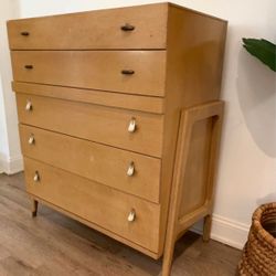 Timeless Elegance: Mid-Century Modern Blonde Chest Dresse