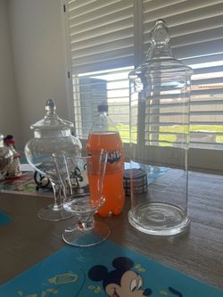 3 Aphotecary Or Candy Jars